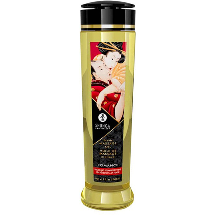 Λάδι για Ερωτικό Μασάζ Shunga Strawberry Wine 240 ml