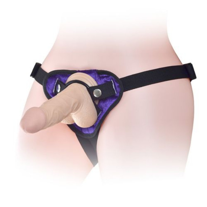 Ζώνη Strap on Orgasm Cozy με 4 δαχτυλίδια σιλικόνης
