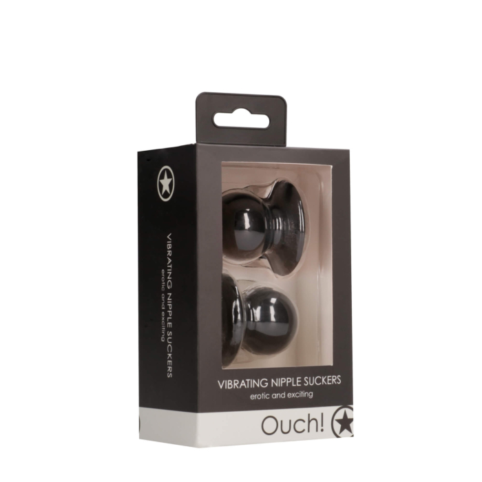 Ouch! Vibrating Nipple Suckers - Black