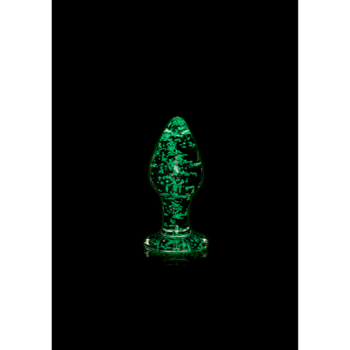 Glass Butt Plug - Glow in the Dark - Small