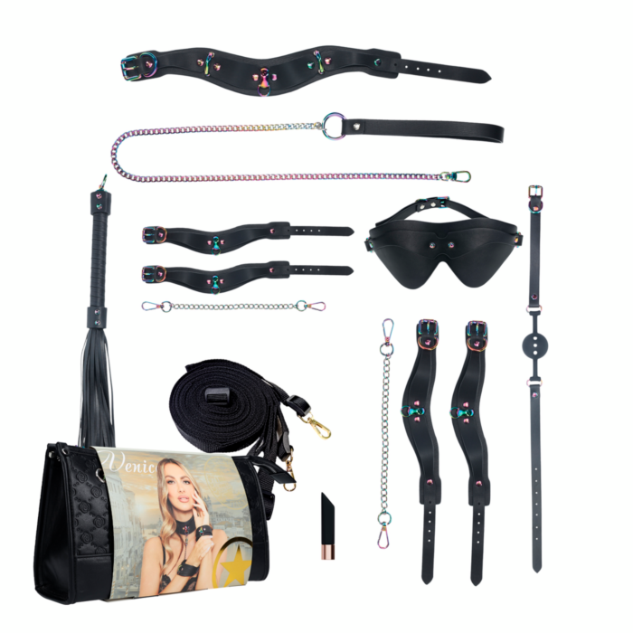 Ouch Venice Collection -Bondage  Kit with Bag - Black