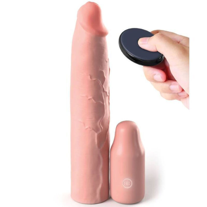 Fantasy X-tensions Elite - 3" Vibrating Mega X-tension with Remote - Light