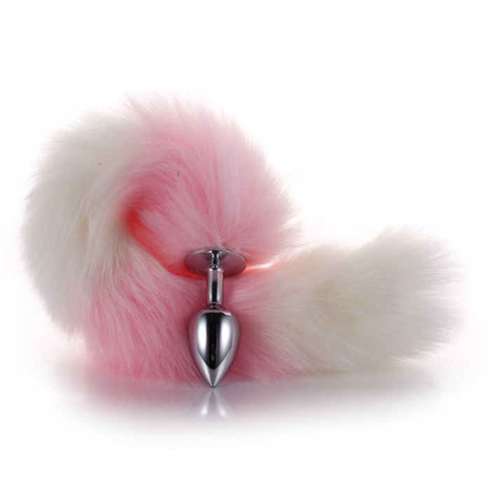 PlayTail Plug – Colorful Fluff Metal Base S
