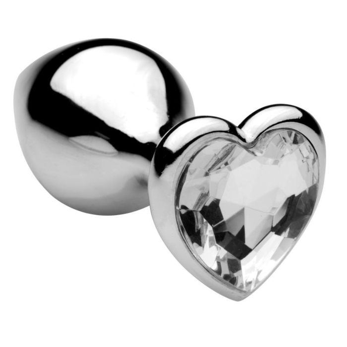 Heart Jewel Plug large (clear)