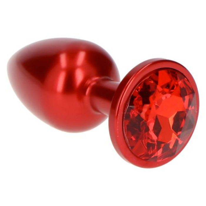 Deep Red Butt Plug with Jewelry - Πρωκτική Σφήνα με Κόσμημα