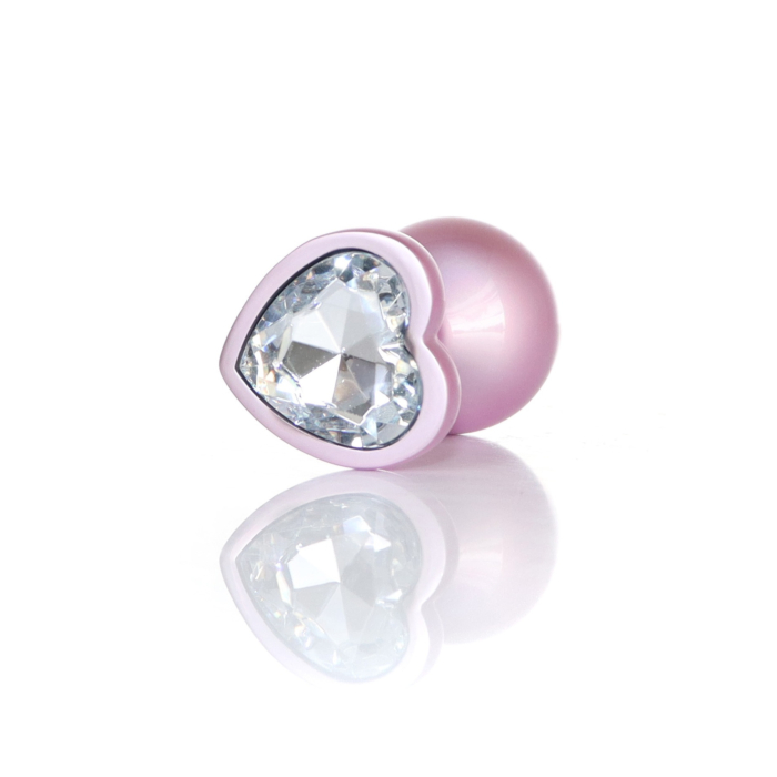 Plug-Jewellery Pearl Heart PLUG- Clear L