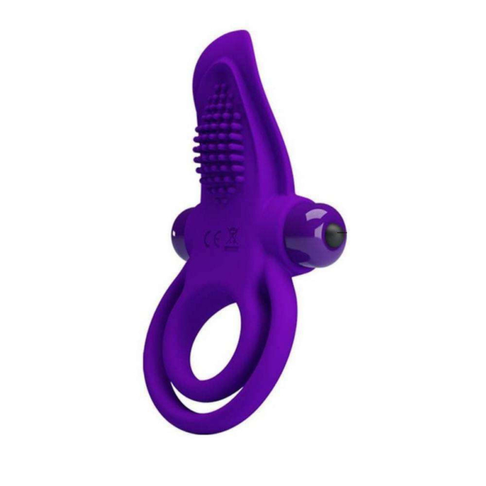 Δονούμενο Δαχτυλίδι Πέους Σιλικόνης Vibrant Penis Ring (Μωβ) - Pretty Love