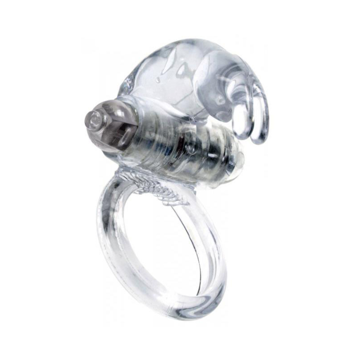 Rabbit Vibrating Cock Ring Clear