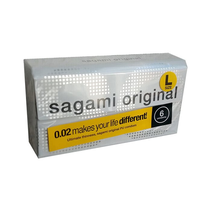 Sagami Original 0.02 L-size (2nd generation) 58mm 6's Pack PU Condom