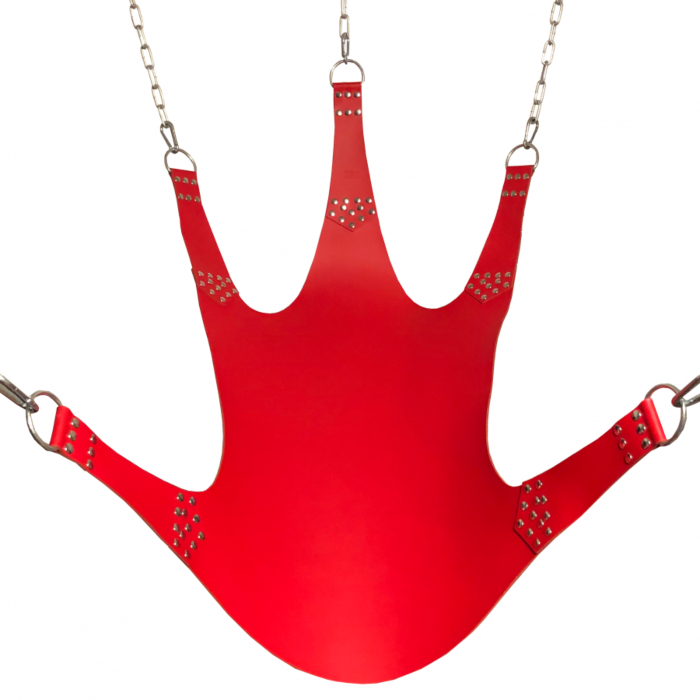 Leather Sling 5 Attachment Points Red