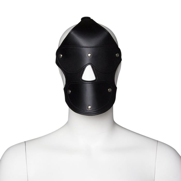 Gimp Hood With Removable Eye Pad And Red mouth Pad Black -Red