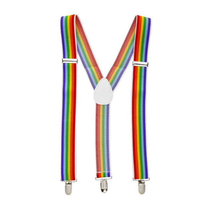 PRIDE SUSPENDERS WITH LGBT FLAG
