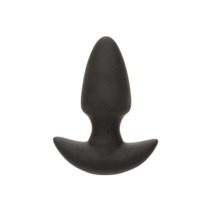 Thrusting And Vibrating Silicone Probe Anal Plug Black