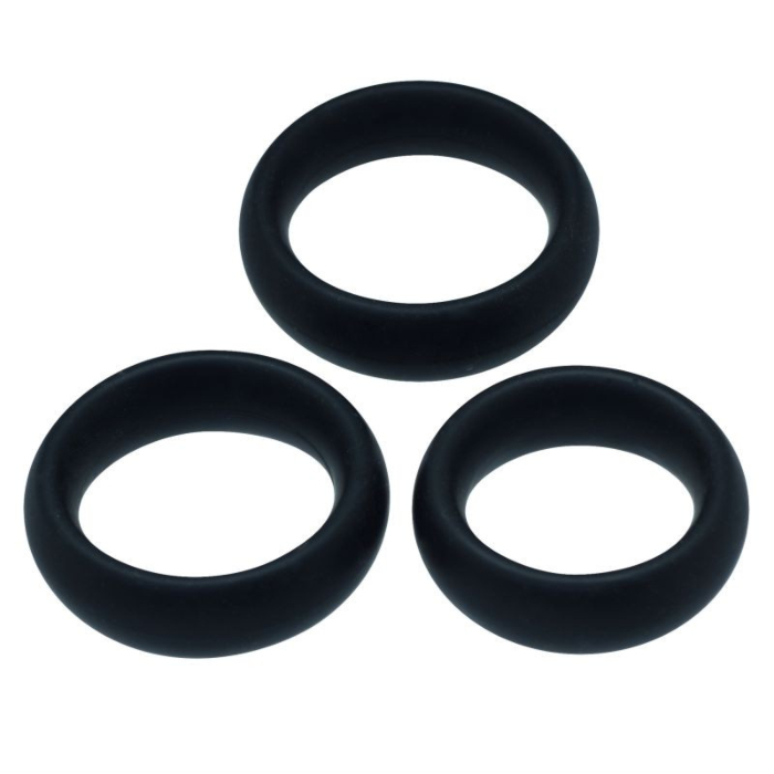 Δαχτυλίδια Πέους Σιλικόνης Timeless Cock Rings (3 pcs, Μαύρα) - Toyz4Lovers