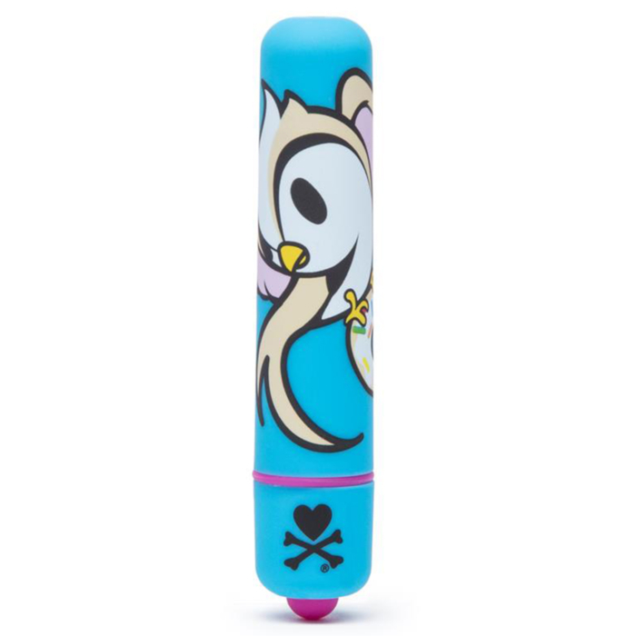 TOKIDOKI SINGLE SPEED MINI BULLET VIBRATOR BLUE DOUGHNUT BIRD