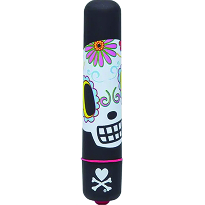 TOKIDOKI TOKIDOKI SINGLE SPEED MINI VIBRATOR BLACK DIA DE LOS MUERTOS