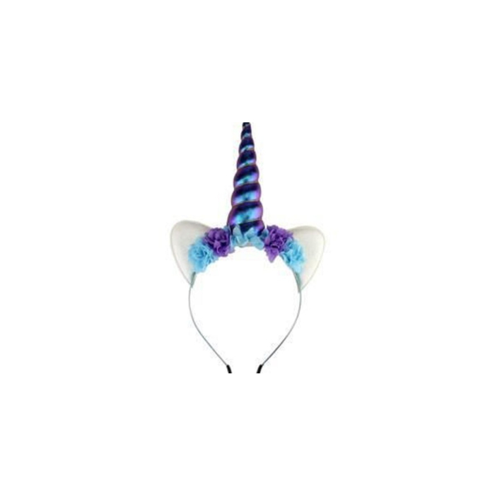 Unicorn headband turquoise and purple