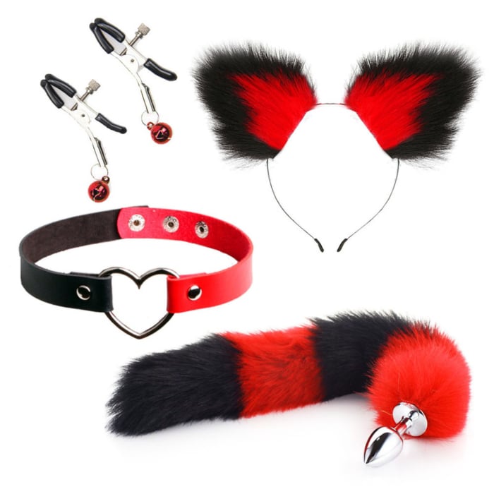 Two-Tone Fetish Set - Red