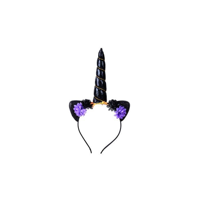 Red and black cat ear headband