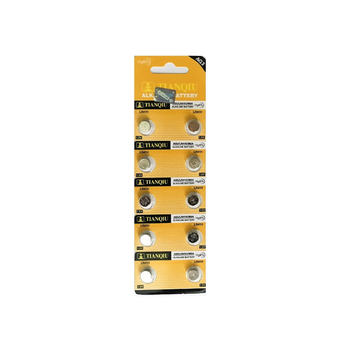 Batteries Lithium  AG3 - Lr41 - 1.5V - 10 pack