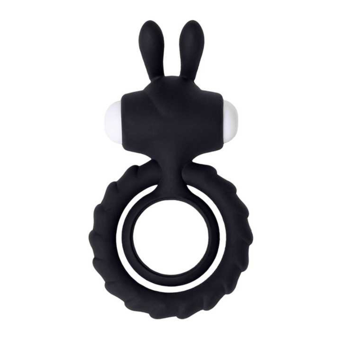 SoftLine Vibrating Bunny Δαχτυλίδι Πέους Μαύρο, Silicone
