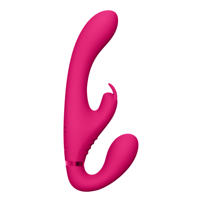 Suki - Vibrating Strapless Strap-on Rabbit Pink