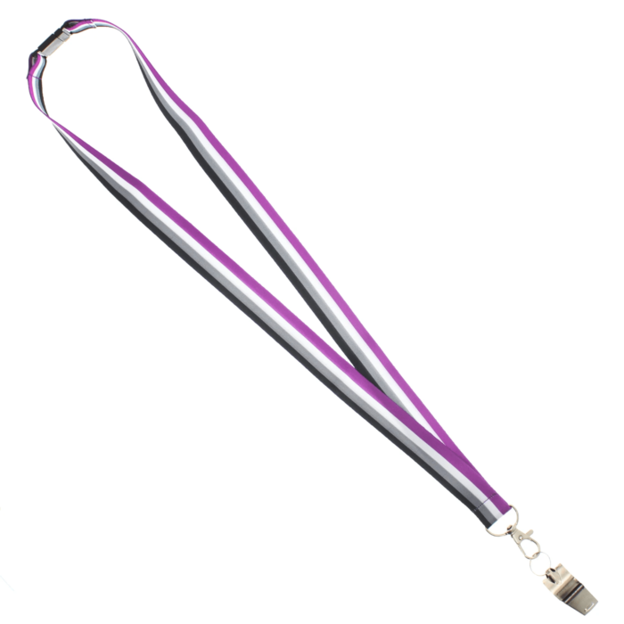 Metal Whistle on Asexual Lanyard