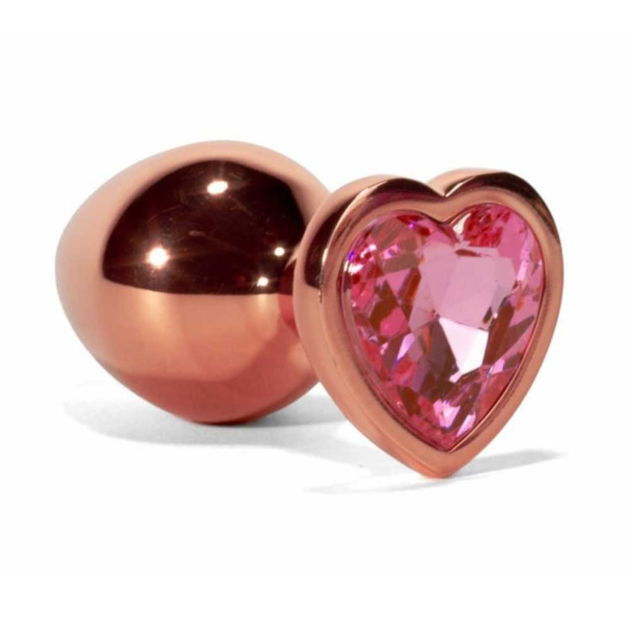 X-MEN Secret Shine Metal Butt Plug Rose Gold Heart S