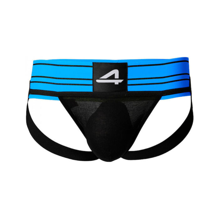 Cat4Men Rugby Jockstrap Black-Blue