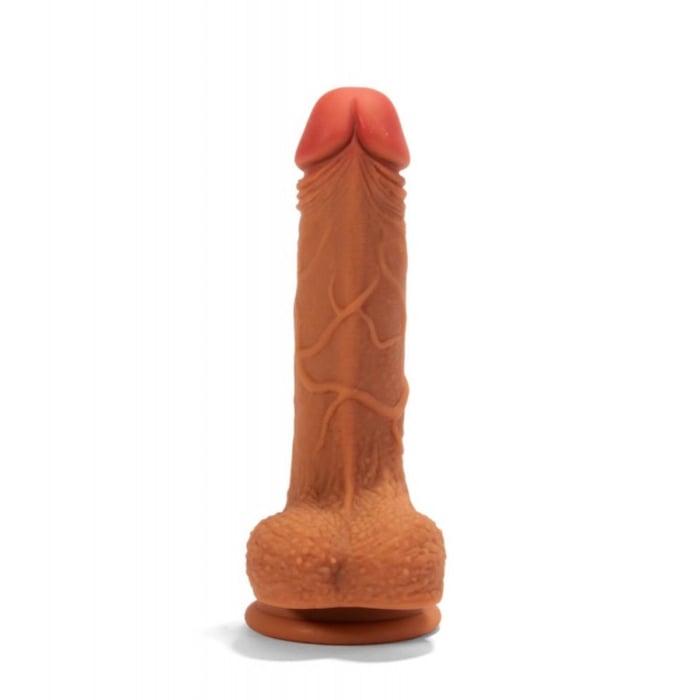 Ρεαλιστικό Ομοίωμα Πέους X-MEN Double Layer Silicone Dildo 21 cm (Καφέ) - X-Man