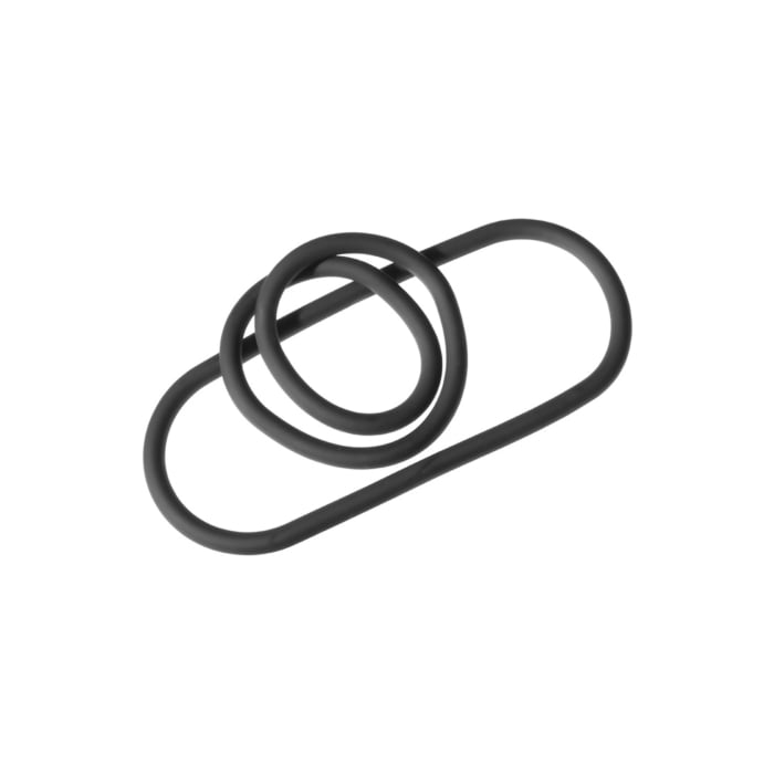 Silicone 9" Slim Wrap Ring - Black 22cm