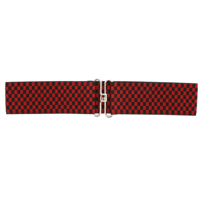 Black & Red Checkered Belt with Clasp