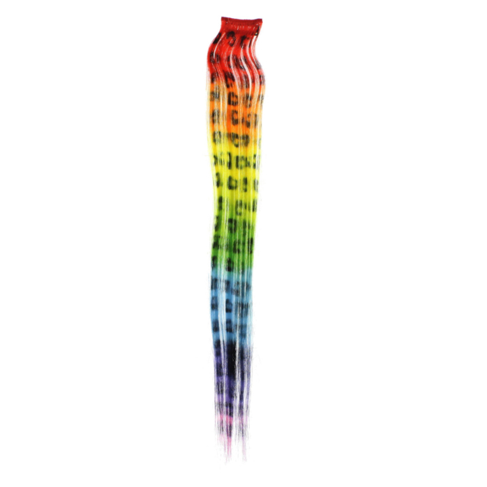 Aprox. 40cm Rainbow Leopard Print Hair Highlights/ Extensions
