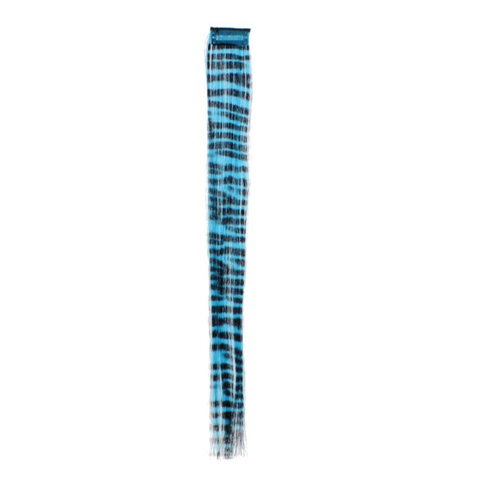 Aprox. 40cm Turquoise Zebra Print Hair Highlights/ Extensions