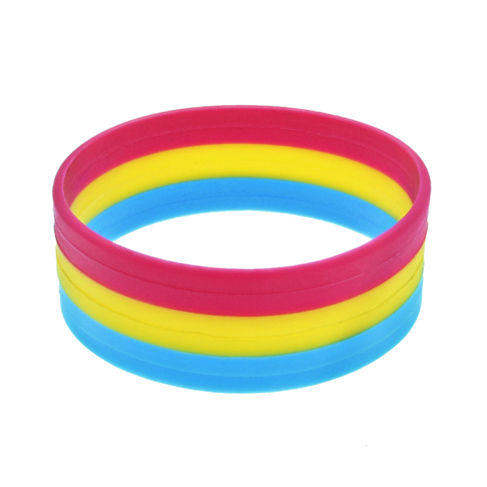 2.3cm Pansexual Silicon Bracelets