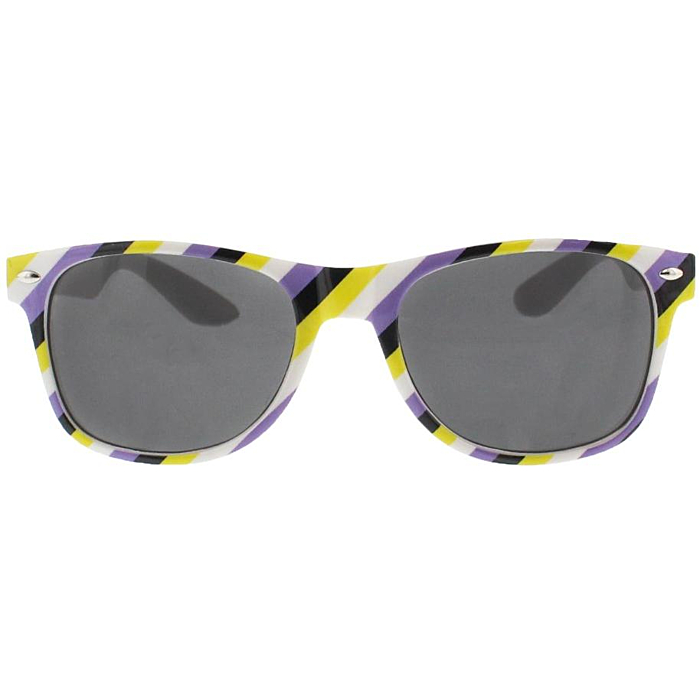 Non-Binary Coloured Striped Sunglasses