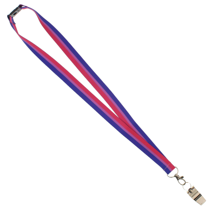 Metal Whistle on Bisexual Lanyard