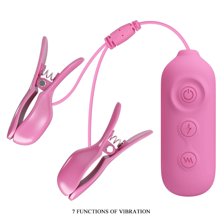Pretty Love - Nipple Clip 7 vibration functions 3 electric shock functions