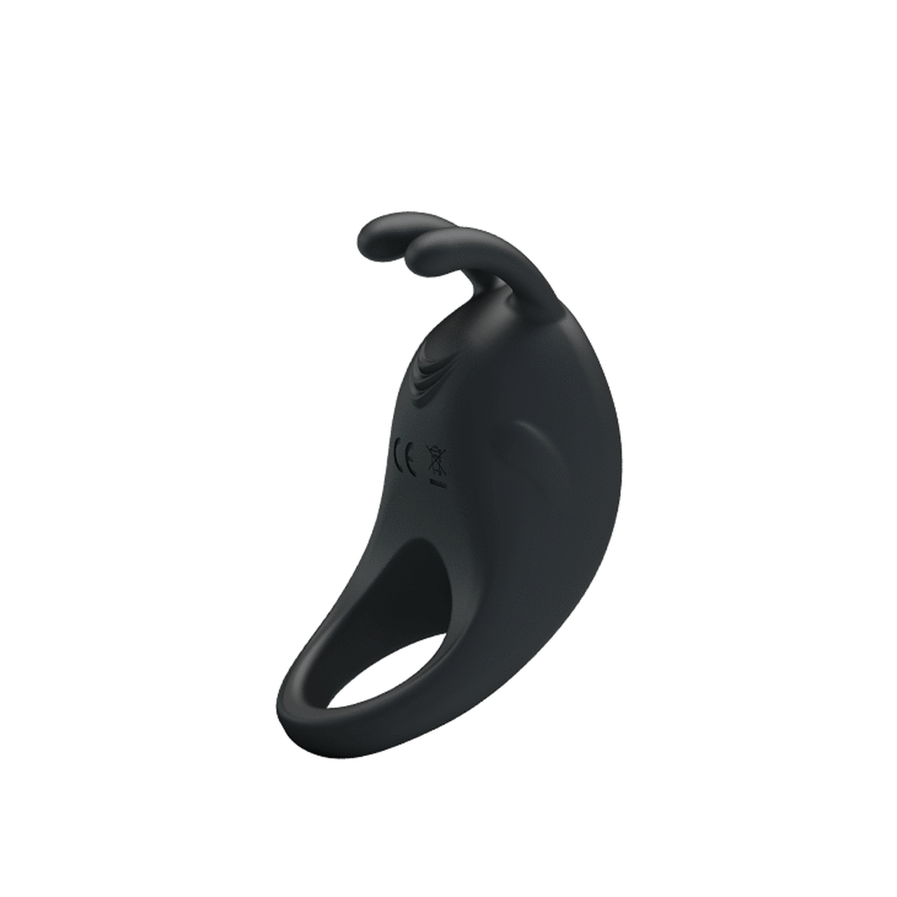 Αδιάβροχο Επαναφορτιζόμενο Δονούμενο Δαχτυλίδι Πέους Σιλικόνης Rabbit Vibrator (Μαύρο) - Pretty Love